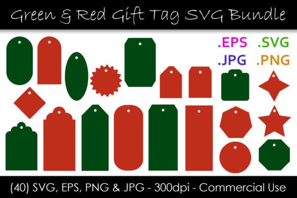 Download Red &amp; Green Christmas Gift Tag Templates - Template Collection