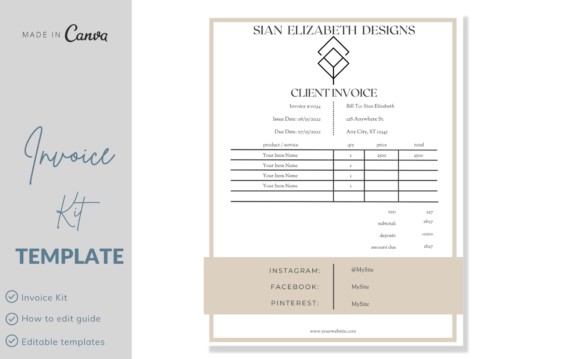 Download Minimalist Canva Invoice Template - Template Collection