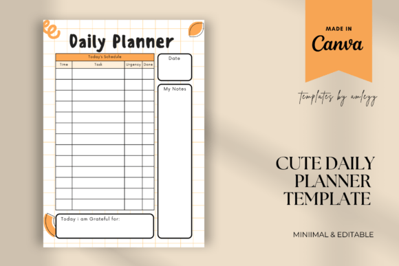 Download Cute Daily Planner Template – Editable - Template Collection