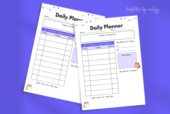 Download Cute Productivity Daily Planner Template - Template Collection